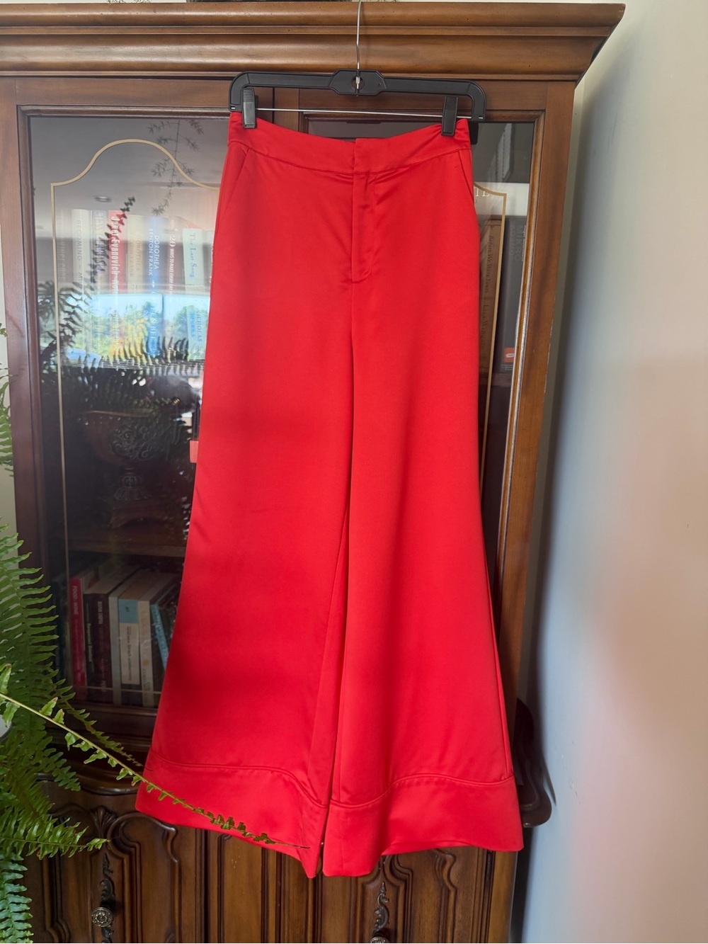 Bright Orange Wide-Leg Palazzo Pants